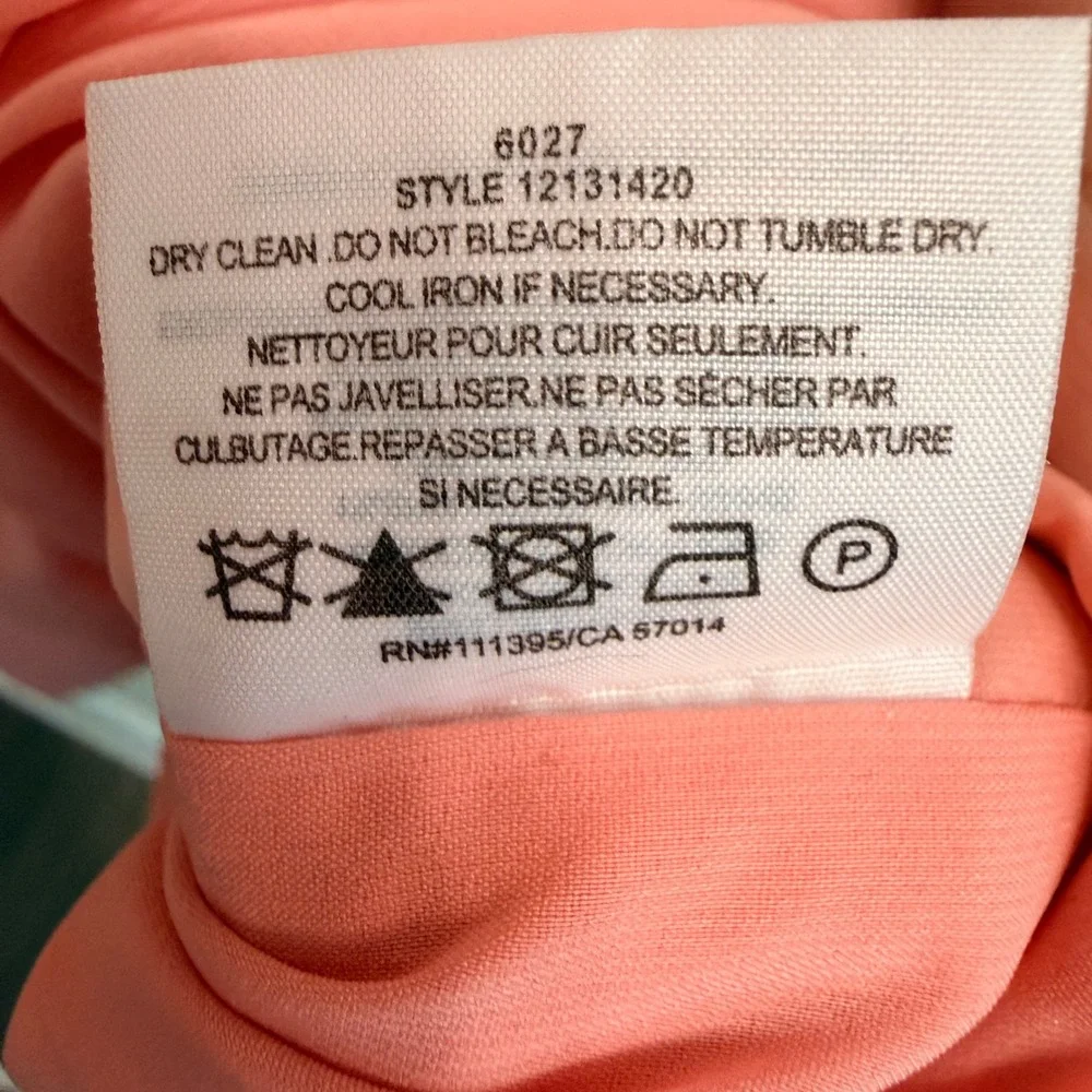 Tory Burch Tweed Sheath Dress Sleeveless Square Neck Size 10 Coral Pink